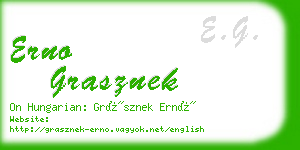 erno grasznek business card